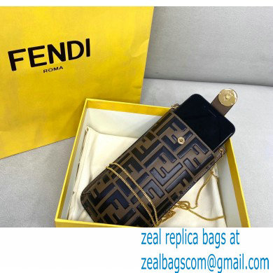 Fendi Phone Pouch Bag Brown with Detachable Strap 2021