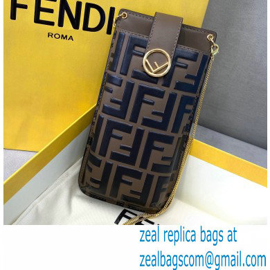 Fendi Phone Pouch Bag Brown with Detachable Strap 2021