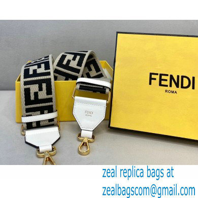 Fendi Ribbon Long Shoulder Strap You White/Beige 2021 - Click Image to Close