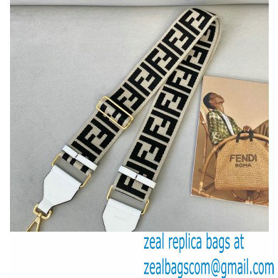 Fendi Ribbon Long Shoulder Strap You White/Beige 2021 - Click Image to Close