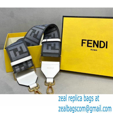 Fendi Ribbon Long Shoulder Strap You White/Gray 2021 - Click Image to Close