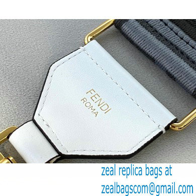 Fendi Ribbon Long Shoulder Strap You White/Gray 2021 - Click Image to Close