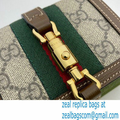 Gucci Jackie 1961 Card Case Wallet 645536 GG Supreme Canvas 2021