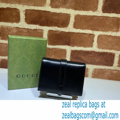 Gucci Jackie 1961 Card Case Wallet 645536 Leather Black 2021