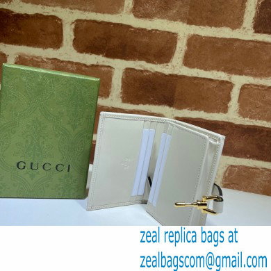 Gucci Jackie 1961 Card Case Wallet 645536 Leather White 2021