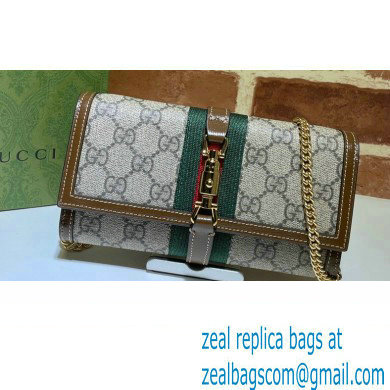 Gucci Jackie 1961 Chain Wallet Bag 652681 GG Supreme Canvas 2021