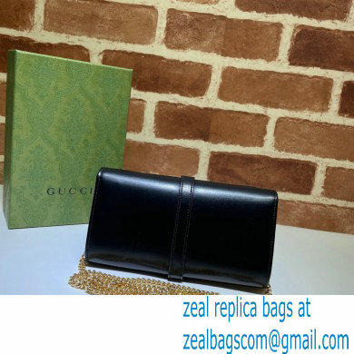 Gucci Jackie 1961 Chain Wallet Bag 652681 Leather Black 2021