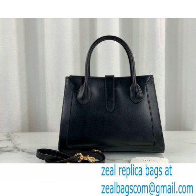 Gucci Jackie 1961 Medium Tote Bag 649016 Leather Black 2021