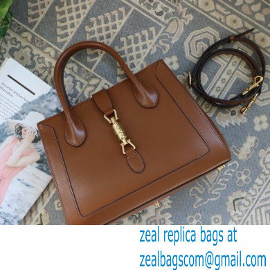 Gucci Jackie 1961 Medium Tote Bag 649016 Leather Brown 2021