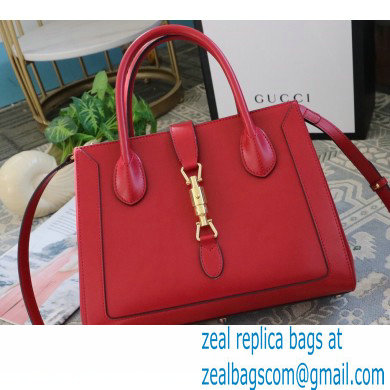 Gucci Jackie 1961 Medium Tote Bag 649016 Leather Red 2021