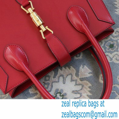 Gucci Jackie 1961 Medium Tote Bag 649016 Leather Red 2021