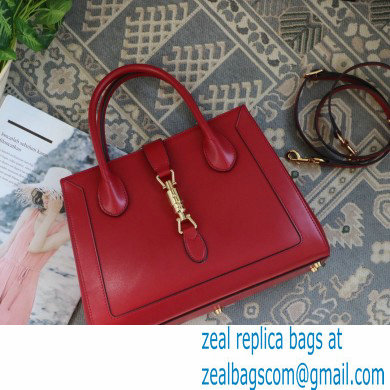 Gucci Jackie 1961 Medium Tote Bag 649016 Leather Red 2021
