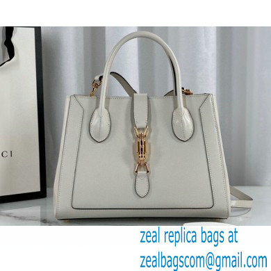 Gucci Jackie 1961 Medium Tote Bag 649016 Leather White 2021