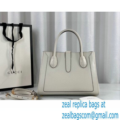 Gucci Jackie 1961 Medium Tote Bag 649016 Leather White 2021 - Click Image to Close