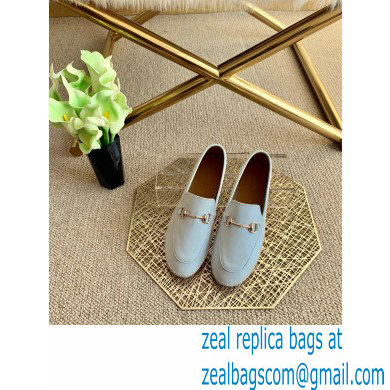 Gucci Leather Horsebit Espadrilles White 2021