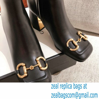 Gucci Leather Knee-high Boot with Horsebit 643889 Black 2021 - Click Image to Close