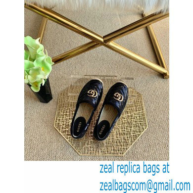 Gucci Sequins GG Matelasse Espadrilles Black 2021