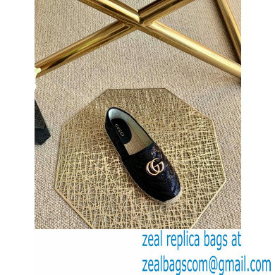 Gucci Sequins GG Matelasse Espadrilles Black 2021