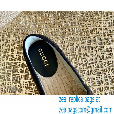 Gucci Sequins GG Matelasse Espadrilles Black 2021