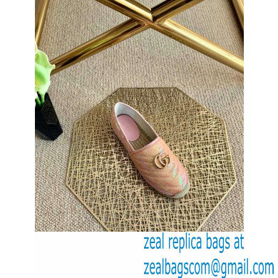 Gucci Sequins GG Matelasse Espadrilles Light Pink 2021