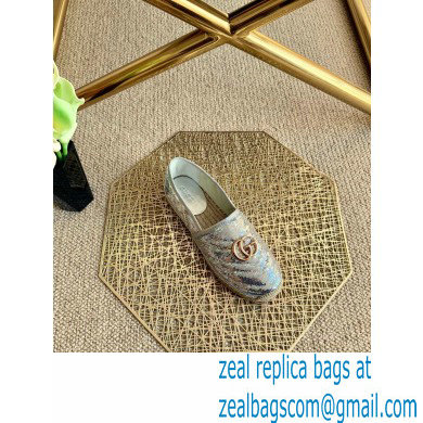 Gucci Sequins GG Matelasse Espadrilles Silver 2021
