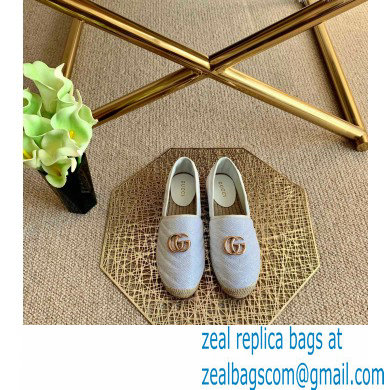Gucci Sequins GG Matelasse Espadrilles White 2021