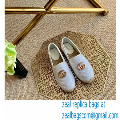 Gucci Sequins GG Matelasse Espadrilles White 2021