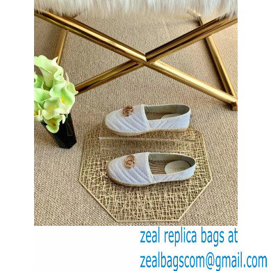 Gucci Sequins GG Matelasse Espadrilles White 2021