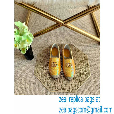 Gucci Sequins GG Matelasse Espadrilles Yellow 2021