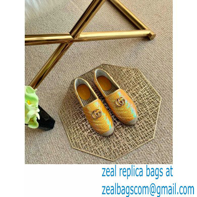 Gucci Sequins GG Matelasse Espadrilles Yellow 2021