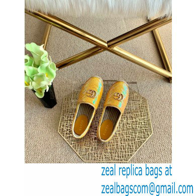 Gucci Sequins GG Matelasse Espadrilles Yellow 2021