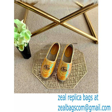 Gucci Sequins GG Matelasse Espadrilles Yellow 2021 - Click Image to Close