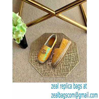 Gucci Sequins GG Matelasse Espadrilles Yellow 2021