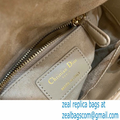 Lady Dior Mini Bag in My ABCDior Cannage Lambskin Beige 2021