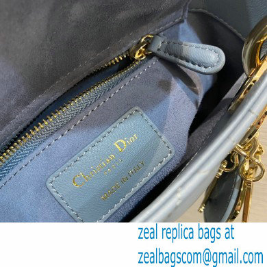 Lady Dior Mini Bag in My ABCDior Cannage Lambskin Cloud Blue 2021 - Click Image to Close