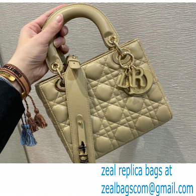 Lady Dior Small Bag in My ABCDior Cannage Lambskin Beige 2021