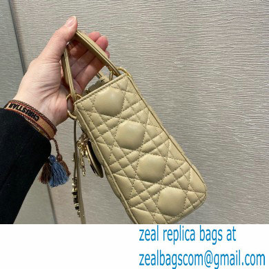 Lady Dior Small Bag in My ABCDior Cannage Lambskin Beige 2021 - Click Image to Close