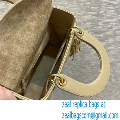 Lady Dior Small Bag in My ABCDior Cannage Lambskin Beige 2021