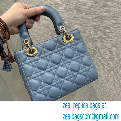 Lady Dior Small Bag in My ABCDior Cannage Lambskin Cloud Blue 2021 - Click Image to Close
