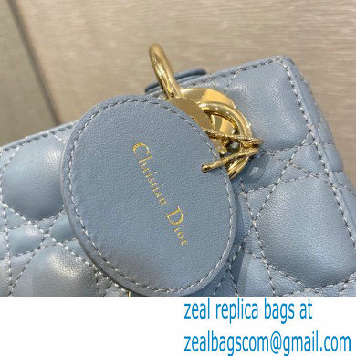 Lady Dior Small Bag in My ABCDior Cannage Lambskin Cloud Blue 2021