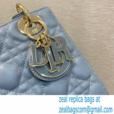 Lady Dior Small Bag in My ABCDior Cannage Lambskin Cloud Blue 2021