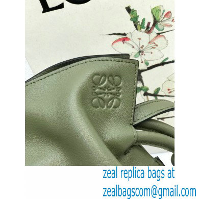 Loewe Medium Flamenco Clutch Bag in Nappa Calfskin Army Green