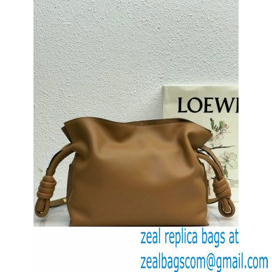 Loewe Medium Flamenco Clutch Bag in Nappa Calfskin Brown