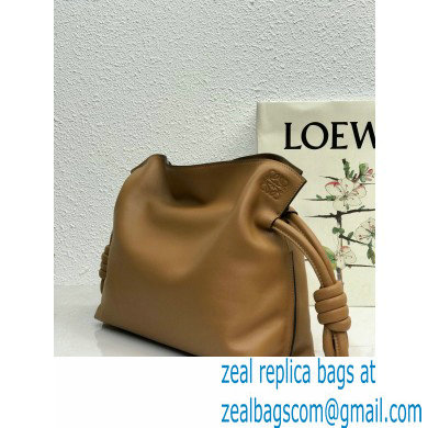 Loewe Medium Flamenco Clutch Bag in Nappa Calfskin Brown