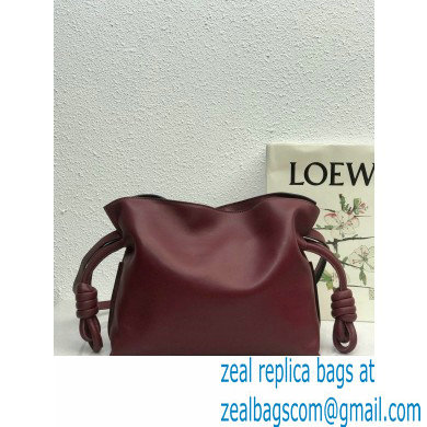 Loewe Medium Flamenco Clutch Bag in Nappa Calfskin Burgundy