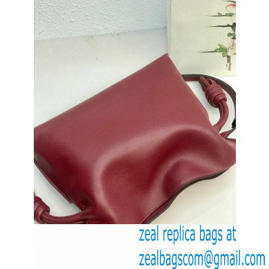 Loewe Medium Flamenco Clutch Bag in Nappa Calfskin Burgundy