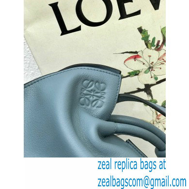 Loewe Medium Flamenco Clutch Bag in Nappa Calfskin Dusty Blue