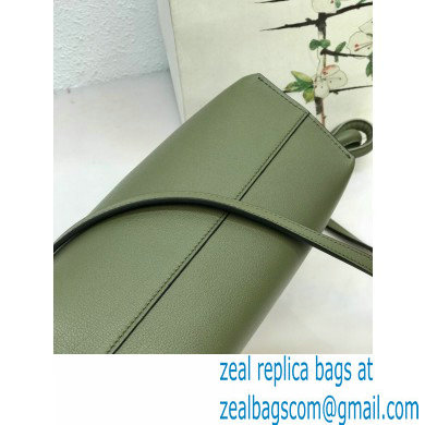 Loewe Mini Flamenco Clutch Bag in Nappa Calfskin Army Green - Click Image to Close