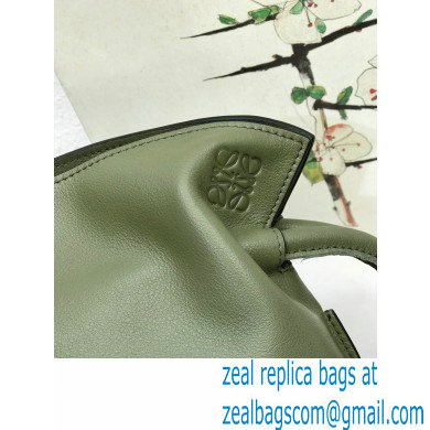 Loewe Mini Flamenco Clutch Bag in Nappa Calfskin Army Green - Click Image to Close