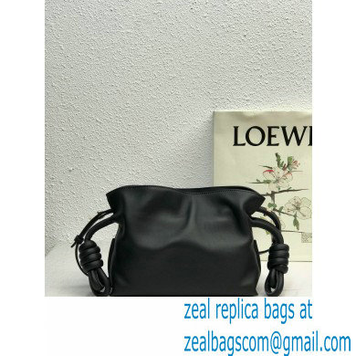 Loewe Mini Flamenco Clutch Bag in Nappa Calfskin Black
